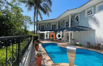 Casa com 4 dormitórios (4 suítes) porteira fechada à venda, 421 m² por r$ 3.300.000 - são paulo ii - granja viana - cotia/sp