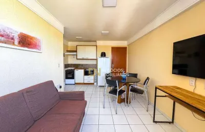 Apartamento/flat com 2 dormitórios sendo 1 suíte com linda vista para o morro do careca, à venda, 55 m² por r$ 415.000 - ponta negra - natal/rn