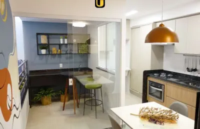 Apartamento 2/4 à venda, suíte, varanda gourmet, elevador na zona sul de uberlândia com entrada parcelada