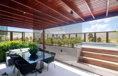 Cobertura linear à beira-mar de cabo branco c/ piscina privativa- mobiliada!