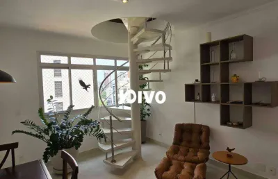 Cobertura duplex com 2 dormitórios ( 1 suíte ), homeoffice e 2 vagas - à venda, 144 m² por r$ 1.450.000 - aclimação - são paulo/sp
