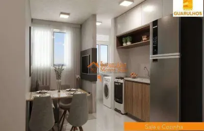 Apartamento com 2 dormitórios à venda, 37 m² por r$ 236.990,00 - vila nova bonsucesso - guarulhos/sp
