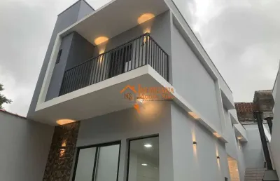 Sobrado com 3 dormitórios à venda, 107 m² por r$ 749.000,00 - jardim do triunfo - guarulhos/sp