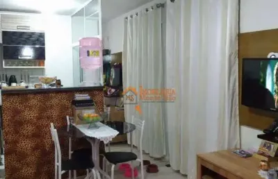 Apartamento com 2 dormitórios à venda, 45 m² por r$ 245.000,00 - água chata - guarulhos/sp