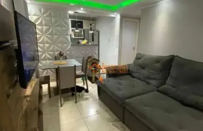 Apartamento com 2 dormitórios à venda, 45 m² por r$ 233.200,00 - vila alzira - guarulhos/sp