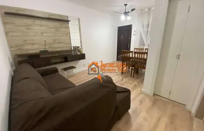 Apartamento com 2 dormitórios à venda, 49 m² por r$ 300.000,00 - parque renato maia - guarulhos/sp