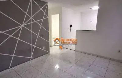 Apartamento com 2 dormitórios, 45 m² - venda por r$ 200.000,00 ou aluguel por r$ 1.350,00/mês - água chata - guarulhos/sp
