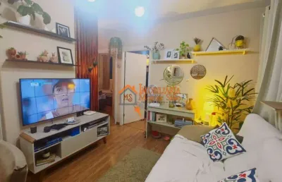 Apartamento com 2 dormitórios, 43 m² - venda por r$ 200.000,00 ou aluguel por r$ 1.560,00/mês - jardim são domingos - guarulhos/sp