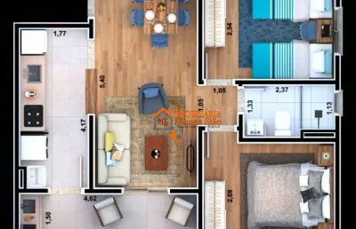 Apartamento com 2 dormitórios à venda, 47 m² por r$ 430.000,00 - vila nova bonsucesso - guarulhos/sp