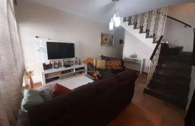 Sobrado para compra no jardim santa cecilia  com 3 dormitórios à venda por r$ 742.000 - jardim santa cecília - guarulhos/sp
