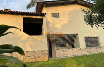 Chácara com 2 dormitórios à venda, 3060 m² por r$ 614.800,00 - água azul - guarulhos/sp