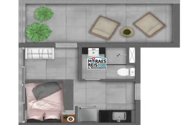 Apartamento com 1 quarto à venda na avenida santo amaro, 5200, brooklin, são paulo por r$ 325.873