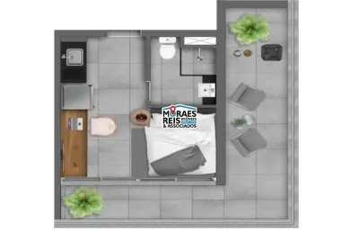 Apartamento com 1 quarto à venda na avenida santo amaro, 5200, brooklin, são paulo por r$ 338.886