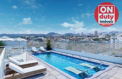 Apartamento para alugar, 40 m² por r$ 3.100,00/mês - macuco - santos/sp