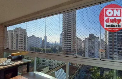 Apartamento com 3 quartos para alugar, 119 m² por r$ 11.000/mês - ponta da praia - santos/sp
