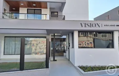 Apartamento semimobiliado com vista para o mar em são josé