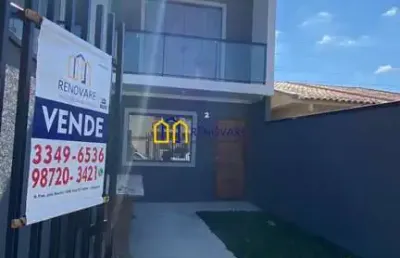 Casa com 2 quartos à venda na alceu withers hoffmann, 100, campo de santana, curitiba por r$ 379.000