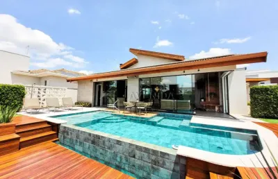 Casa em condomínio fechado com 3 quartos à venda na rua alcides turini, --, sun lake residence, londrina por r$ 4.300.000