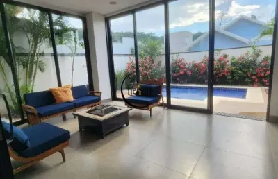 Casa em condomínio fechado com 3 quartos para alugar no ibi aram, itupeva , 276 m2 por r$ 12.500