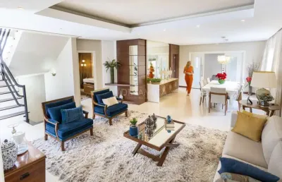 Casa em condomínio fechado com 4 quartos à venda na rua artur poli, 167, velha, blumenau, 464 m2 por r$ 3.200.000