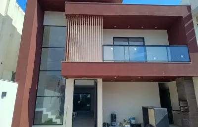 Vendo linda casa contemporânea em vargem pequena com 4 suítes sendo 1 no térreo, belo cond. clube