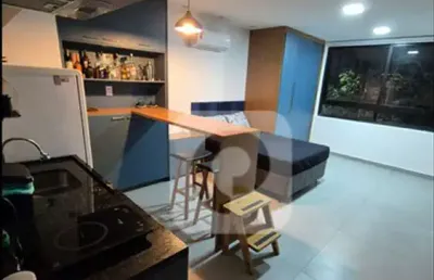 Studio mobiliado em condomínio moderno no centro do rio