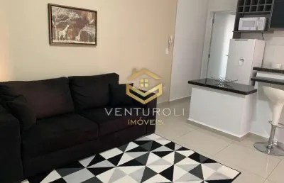 Apartamento mobiliado aconchegante e completo, com 1 dormitório e vaga de garagem!