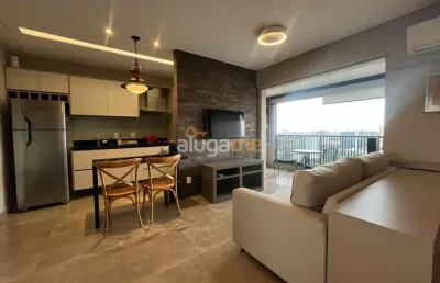 Apartamento flat mobiliado no unique residence, com 1 dormitório e sacada gourmet.