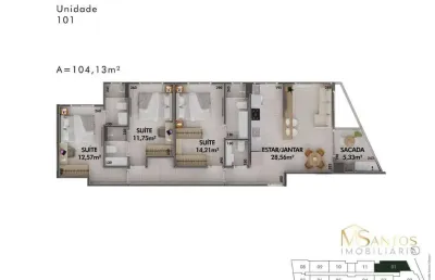 Apartamento à venda, 104 m² por r$ 999.648,00 - cacupé - florianópolis/sc