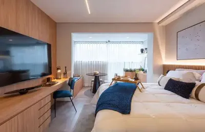 Agradável apartamento tipo para venda em vila clementino com 1 quarto, sendo 1 suíte, 46m²