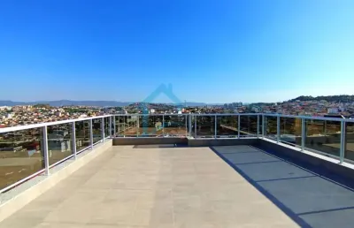 Cobertura para venda em contagem, santa cruz industrial, 3 dormitórios, 1 suíte, 2 banheiros, 3 vagas
