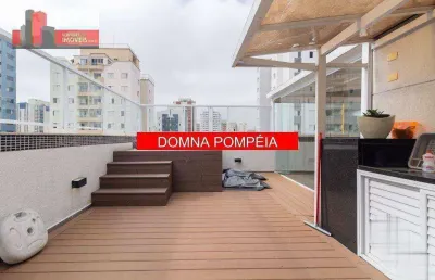 Cobertura r. dr. augusto de miranda, 1303 - vila pompeia, 151m², 3 vagas, ed. domna