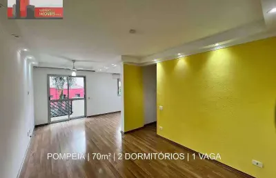 R. caraíbas, 749 - pompeia, 70m², 1 vaga, ilha delphos
