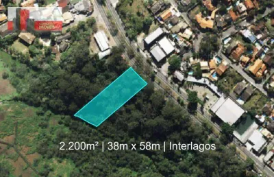 Terreno em interlagos para loteamento, av. atlântica, 4928 - parque do castelo, 2200m²