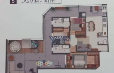 Apartamento com 3 dormitórios à venda, 141 m² por r$ 1.330.000,00 - jardim satélite - são josé dos campos/sp