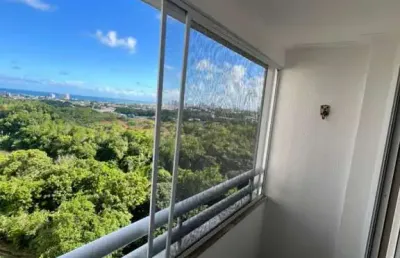 Lindo apto vista mar - colina de piatã, 2 quartos, nascente, armários