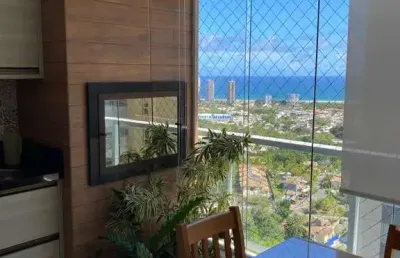 Greenville, 110m², 3 quartos, vista mar, armários, 2 vagas