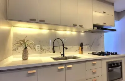 Ludco, 134m², 3 suítes, home office, armários, 2 vagas