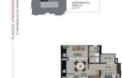 Apartamento com 1 quarto à venda no Morada da Colina, Uberlândia 