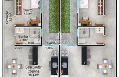 Casa com 2 quartos à venda no Novo Mundo, Uberlândia 