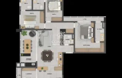 Apartamento com 3 quartos à venda no Morada da Colina, Uberlândia 