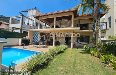 Casa em condomínio fechado com 7 quartos para alugar na rua mar virado, praia da lagoinha, ubatuba por r$ 2.000 por dia