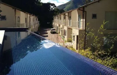 Casa com 2 dormitórios à venda, 135 m² por r$ 690.000 - fazenda inglesa - petrópolis/rj