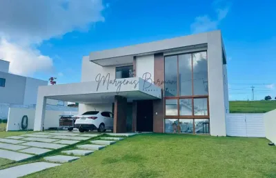Casa em condomínio para venda em camaçari, alphaville (abrantes), 4 dormitórios, 3 suítes, 5 banheiros, 4 vagas