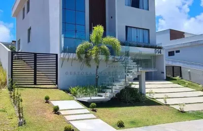 Casa em condomínio para venda em camaçari, alphaville (abrantes), 5 dormitórios, 5 suítes, 7 banheiros, 6 vagas