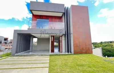 Casa em condomínio para venda em camaçari, alphaville (abrantes), 4 dormitórios, 4 suítes, 6 banheiros, 5 vagas