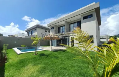 Casa em condomínio para venda em camaçari, alphaville (abrantes), 4 dormitórios, 4 suítes, 6 banheiros, 2 vagas
