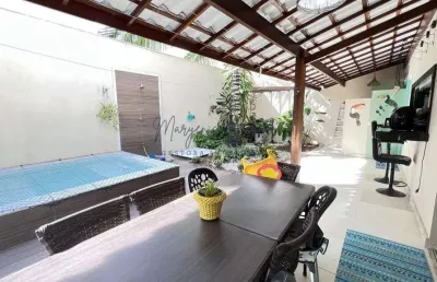 Casa em condomínio para venda em lauro de freitas, buraquinho, 4 dormitórios, 3 suítes, 6 banheiros, 2 vagas