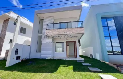 Casa em condomínio para venda em lauro de freitas, caji, 4 dormitórios, 3 suítes, 4 banheiros, 2 vagas
