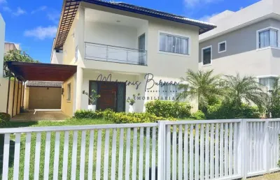 Casa em condomínio para venda em camaçari, boa união (abrantes), 4 dormitórios, 2 suítes, 4 banheiros, 3 vagas